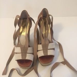 Michael Kors Lace Up Wedge Spadrilles